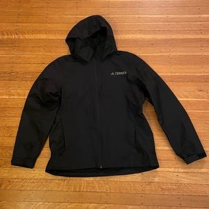 Adidas Women’s Waterproof Rain Jacket (Terrex 2-Layer Rain.Rdy) - Black - Large